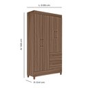 Ver imagem 2 de Guarda Roupas Solteiro Tuboarte Star 4 Portas e 2 Gavetas 100% em Mdf