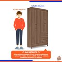 Ver imagem 4 de Guarda Roupas Solteiro Tuboarte Star 4 Portas e 2 Gavetas 100% em Mdf