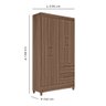 Guarda Roupas Solteiro Tuboarte Star 4 portas e 2 gavetas 100% em MDF - 2