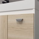Ver imagem 7 de Gabinete de Banheiro 80cm com Cuba e Espelheira Branco/Carvalho Berlin