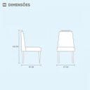 Ver imagem 7 de Kit 4 Cadeiras Safira Madeira Maciça Veludo Bege