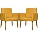 Ver imagem 1 de Kit 2 Poltronas Decorativas para Sala Mari Suede Pé Palito