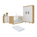 Ver imagem 1 de Quarto de Bebê Completo C/berço Americano 3 em 1 Colchão Ternura Multimóveis Mp4667 Madeirado/