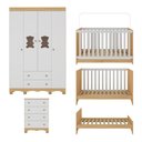 Ver mais imagens de Quarto de Bebê Completo C/berço Americano 3 em 1 Colchão Ternura Multimóveis Mp4667 Madeirado/
