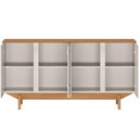 Ver imagem 2 de Aparador Buffet Albion 4 Portas Tampo em MDF Cinamomo e Off White 160cm Lyam Decor