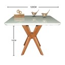 Ver imagem 2 de Mesa Jantar Pandora Tampo Retangular Laca com Vidro 120x70cm Off White