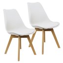 Ver imagem 1 de Conjunto 2 Cadeiras Eames Leda Estofada Movescan Branca Branca