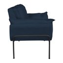 Ver imagem 5 de Poltrona Decorativa Lucy Suede com Base Ferro Preto 1 Lugar - Azul Marinho