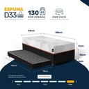 Ver imagem 5 de Bicama Box Baú com Colchão Ortopédico de Espuma D33 a Vácuo Sonno Full - Lucas Home - Solteiro