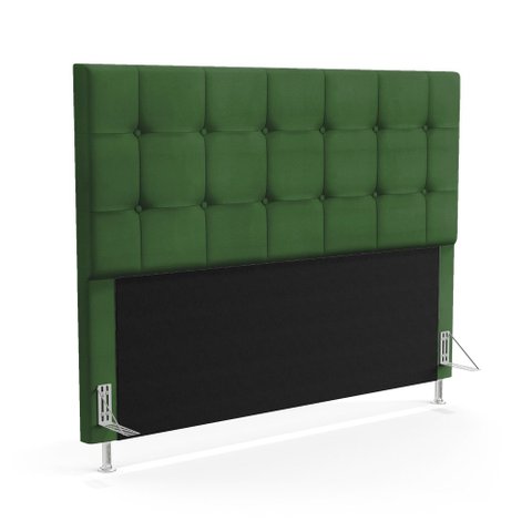 Cabeceira Soraya 140 para Cama de Casal Z-018 Sued Verde Aradecor