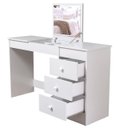 Ver imagem 3 de Móvel Multifuncional Penteadeira/escrivaninha Compacto com Espelho e 3 Gavetas