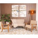 Ver imagem 1 de Conjunto de Poltronas Estofadas em Madeira Maciça Cléo Marrom Claro – Straub Web