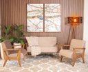 Ver imagem 1 de Conjunto de Poltronas Estofadas em Madeira Maciça Cléo Marrom Claro – Straub Web