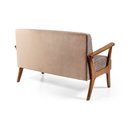 Ver imagem 3 de Conjunto de Poltronas Estofadas em Madeira Maciça Cléo Marrom Claro – Straub Web