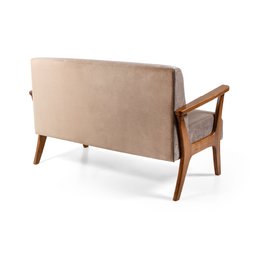 Conjunto de Poltronas Estofadas em Madeira Maciça Cléo Marrom Claro – Straub Web - 3