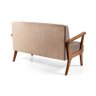 Conjunto de Poltronas Estofadas em Madeira Maciça Cléo Marrom Claro – Straub Web - 3