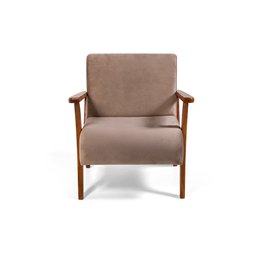 Conjunto de Poltronas Estofadas em Madeira Maciça Cléo Marrom Claro – Straub Web - 5