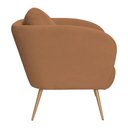 Ver imagem 7 de Poltrona Decorativa Dana Pés Palito Ouro Fosco Bouclé Terracota - Nexta Casa