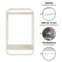 Ver imagem 4 de Mesa Lateral Luna 40 cm Pes Metalicos Off White Artesano