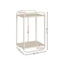 Ver imagem 3 de Mesa Lateral Luna 40 cm Pes Metalicos Off White Artesano