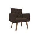 Ver imagem 6 de Kit 2 Poltronas Capitone Confortável para Sala Recepção Cappuccino