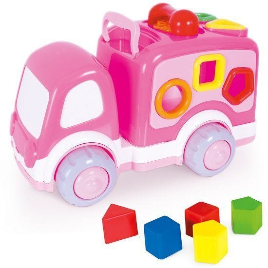 Baby Caminhãozinho Didatico Rosa Super Toys