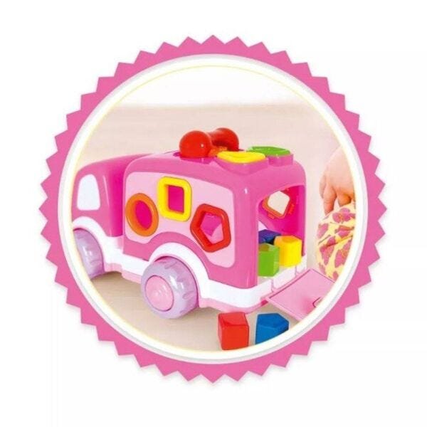 Baby Caminhãozinho Didatico Rosa Super Toys - 2