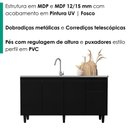 Ver imagem 5 de Balcao para Pia 4 Portas 1 Gaveta 156 cm Grecia Preto Rudk