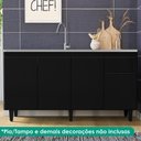 Ver imagem 2 de Balcao para Pia 4 Portas 1 Gaveta 156 cm Grecia Preto Rudk