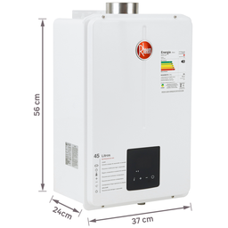 Aquecedor de Água a Gás Digital Rheem 45 Litros Gn Branco - 4