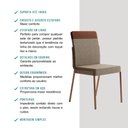 Ver imagem 4 de Conjunto Sala de Jantar Déli 4 Cadeiras Carraro Areia/Rose/Nogal