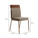 Ver imagem 2 de Conjunto Sala de Jantar Déli 4 Cadeiras Carraro Areia/Rose/Nogal