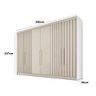 Guarda Roupa 6 Portas Potente C/ 6 Gavetas e C/ 4 Ripadas Peroba/off White - Europa - 3