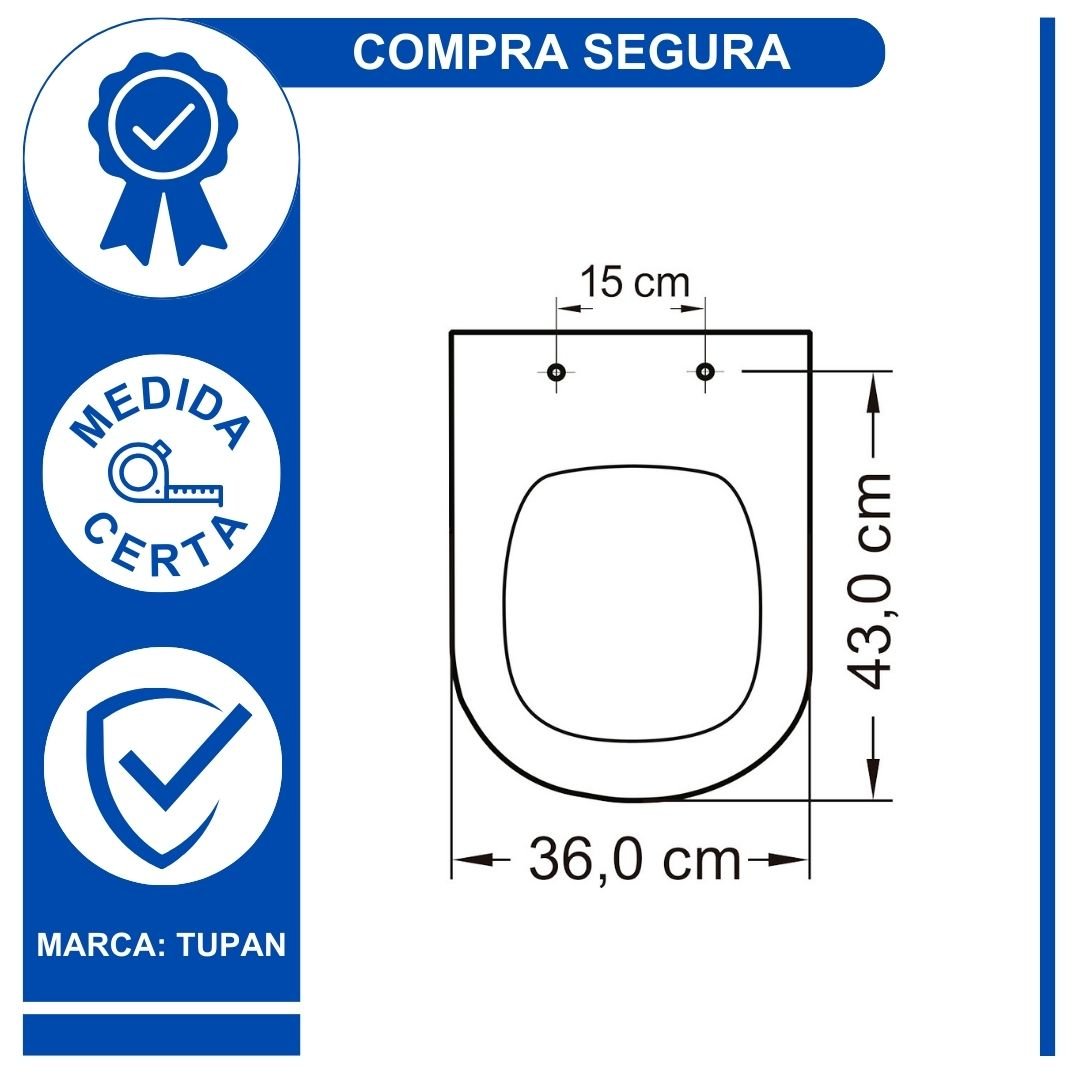 Assento Sanitário Icasa Etna Tupan:branco - 3
