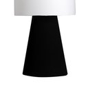 Ver imagem 5 de abajur elegance poptem tecido preto e branco luminária mesa cúpula cabeceira quarto sala interior il