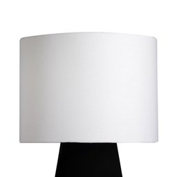 abajur elegance poptem tecido preto e branco luminária mesa cúpula cabeceira quarto sala interior il - 2