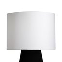 Ver imagem 2 de abajur elegance poptem tecido preto e branco luminária mesa cúpula cabeceira quarto sala interior il