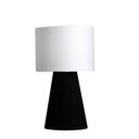Ver imagem 1 de abajur elegance poptem tecido preto e branco luminária mesa cúpula cabeceira quarto sala interior il