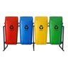 Coletor Seletivo Basculante 60L - 4 Lixeiras com Sup. de Metal - 2