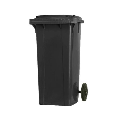 Carrinho Coletor de Lixo sem Pedal 240 Litros - Preto