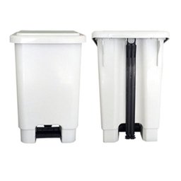 Lixeira 25 litros com Pedal - Branca - 3