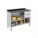 Ver imagem 2 de Balcão Cozinhas Itatiaia Tarsila 3 Portas e 2 Gavetas Branco