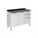 Ver imagem 1 de Balcão Cozinhas Itatiaia Tarsila 3 Portas e 2 Gavetas Branco