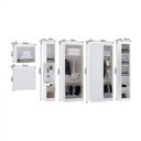 Ver imagem 4 de Quarto de Canto Solteiro com Guarda Roupas Cabeceira e Mesa de Cabeceira Alpes Luciane Móveis