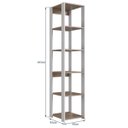 Ver imagem 3 de Guarda Roupa Closet Modulado 40x45x183cm com 6 Prateleiras ProDecor em MDP Montana e Branco