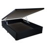 Cama Box Baú Casal Nk Camas Sintético Preto 41x138x188 - 1