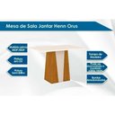 Ver mais imagens de Conjunto Mesa de Cozinha Orus com Tampo Madeirado 120x80cm e 4 Cadeiras Vita Nature Off White Linho