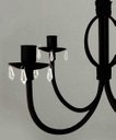 Ver imagem 3 de Luminária Preta com Cristais Artesanal para Decoração de Sala de Jantar - Preto