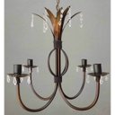 Ver imagem 1 de Luminária Preta com Cristais Artesanal para Decoração de Sala de Jantar - Verniz