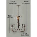Ver imagem 2 de Luminária Preta com Cristais Artesanal para Decoração de Sala de Jantar - Verniz